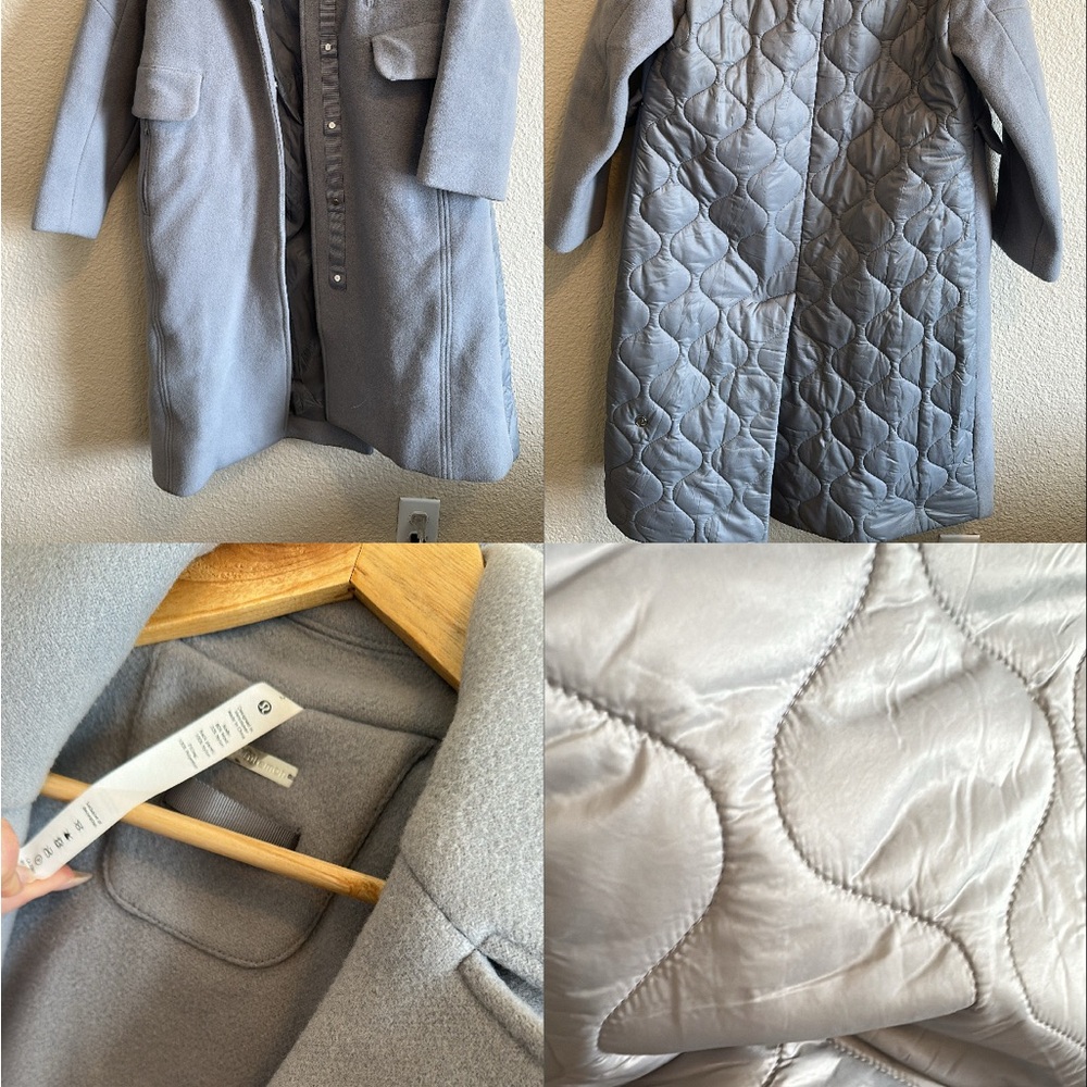 Women's Gray Quilted Coat